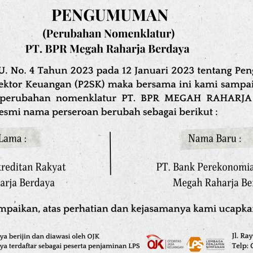 Pengumuman (Perubahan Nomenklatur)